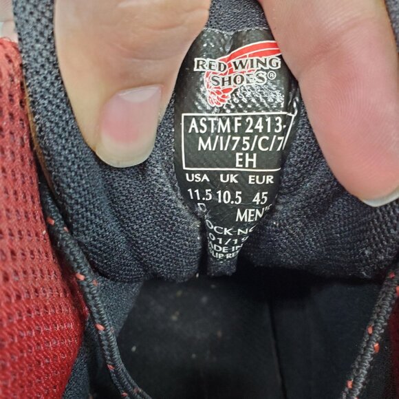 Red Wing Shoes Mens Size 11.5 Brown Leather 6674 Safety Toe 6674 Hiking Boots - Picture 2 of 8